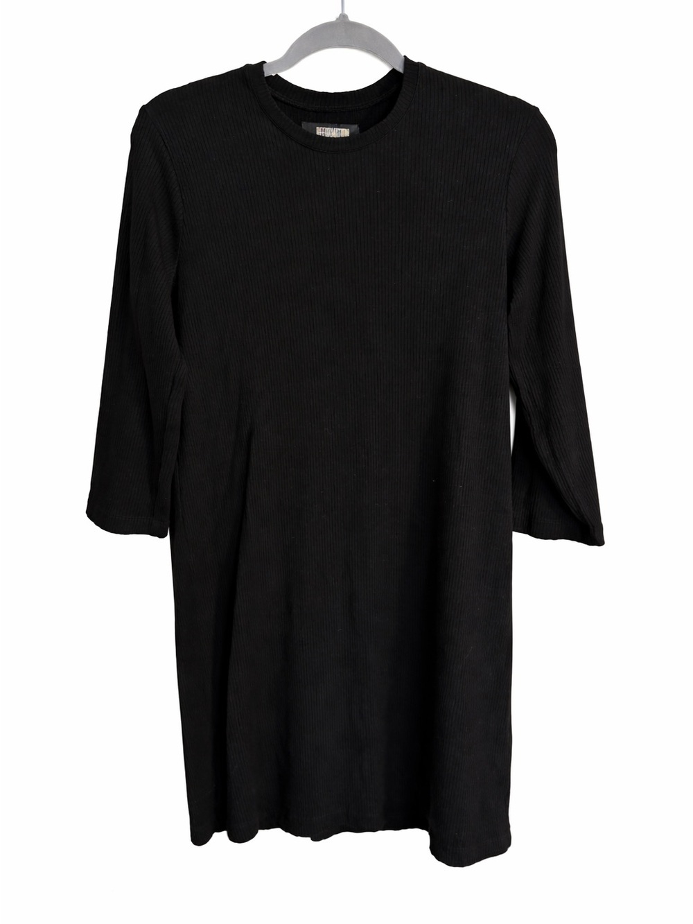 REFORMATION Black Ribbed Dress - Women's M